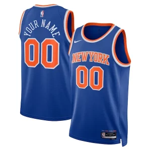 New York Knicks Admirable Nike Unisex Swingman Custom Jersey Blue Icon Edition