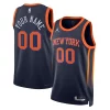 New York Knicks Jordan Brand Unisex 2022/23 Swingman Custom Jersey Bold Statement Edition Navy
