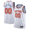 New York Knicks Nike Unisex Swingman Custom Élégant Jersey White Association Edition/Blue