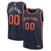 New York Knicks Custom Fast Break Jersey Refiné Navy Statement Edition