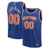 New York Knicks Custom Fast Break Jersey Blue Icon Unique Edition