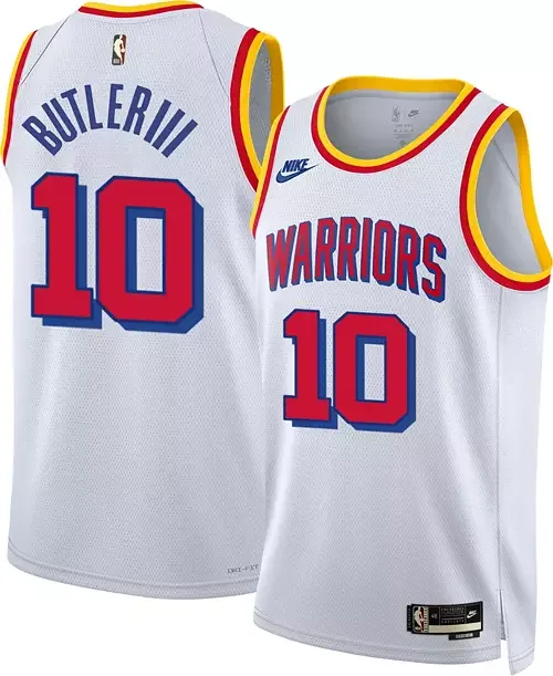 Nike Adult Golden State Admirable Warriors Jimmy Butler #10 Hardwood Classic White Jersey