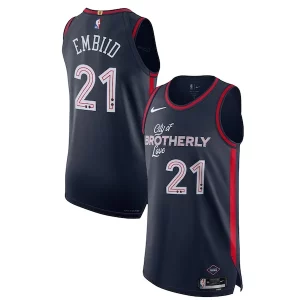Nike Joel Embiid Philadelphia 76ers Authentic Jersey City Edition Moderne Navy