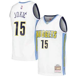 Nikola Élégant Jokic Denver Nuggets 2016/17 Throwback Swingman Jersey White