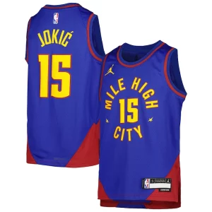 Nikola Jokic Denver Nuggets Jordan Brand Youth Swingman Jersey Statement Edition Blue Exclusif