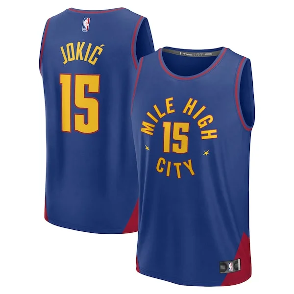 Nikola Jokic Denver Nuggets Fast Break Replica Player Jersey Statement Edition Gracieux Blue