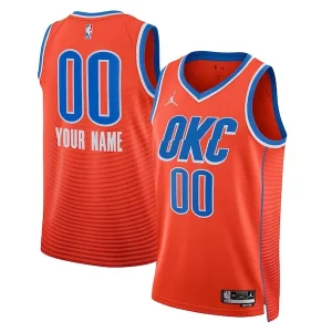 Oklahoma City Thunder Dashing Jordan Brand Unisex 2022/23 Swingman Custom Jersey Statement Edition Orange