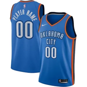 Oklahoma City Thunder Dashing Nike Swingman Custom Jersey Blue Icon Edition
