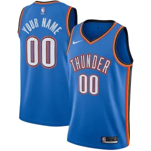 Oklahoma City Thunder Nike Custom Swingman Jersey Exquisite Icon Edition Blue