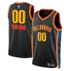 Oklahoma City Thunder Nike Unisex 2024/25 Custom Swingman Jersey City Edition Black Moderne