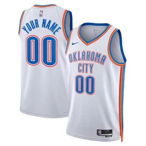 Oklahoma City Thunder Nike Unisex Swingman Custom Jersey White Association Vibrant Edition