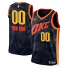 Oklahoma Refiné City Thunder Nike Unisex 2023/24 Custom Swingman Jersey Navy City Edition