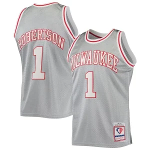 Oscar Robertson Milwaukee Bucks 75th Anniversary 1971/72 Hardwood Classics Swingman Unique Jersey Silver