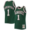 Oscar Robertson Personalisable Milwaukee Bucks 1996/97 Hardwood Classics NBA 75th Anniversary Diamond Swingman Jersey Green