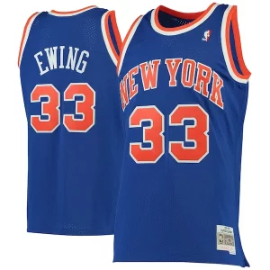 Patrick Ewing Authentique New York Knicks 1991/92 Hardwood Classics Swingman Jersey Blue