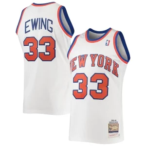 Patrick Ewing New York Knicks 1985/86 Exceptionnel Hardwood Classics Authentic Jersey White