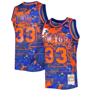 Patrick Ewing New York Knicks 1985/86 Hardwood Classics Lunar New Year Swingman Stylish Jersey Blue