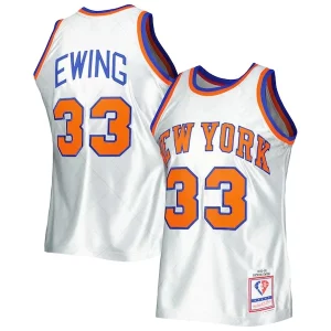 Patrick Ewing New York Knicks 1985/86 Luxueux Hardwood Classics 75th Anniversary Swingman Jersey Platinum