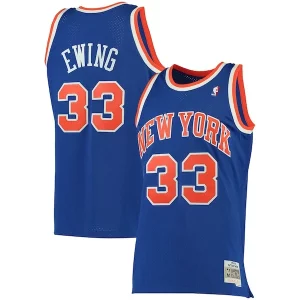 Patrick Ewing New York Knicks 1991/92 Big & Tall Authentique Hardwood Classics Swingman Jersey Blue