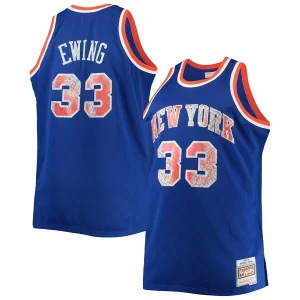 Patrick Ewing New York Knicks Big & Tall 1991/92 NBA 75th Anniversary Diamond Swingman Jersey Admirable Blue