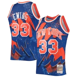 Patrick Ewing New York Knicks Hardwood Classics Charming 1991/92 Hyper Hoops Swingman Jersey Blue