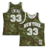 Patrick Ewing New York Refiné Knicks Hardwood Classics 1991/92 Ghost Green Swingman Jersey Camo