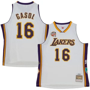 Pau Gasol Los Angeles Lakers Unisex Éclatant Hall of Fame Class of 2023 Throwback Swingman Jersey White