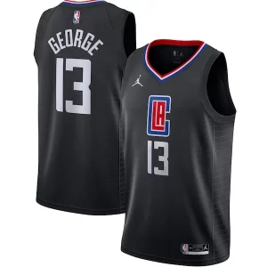 Paul George LA Clippers Jordan Dashing Brand 2020/21 Swingman Jersey Statement Edition Black