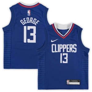 Paul George LA Clippers Preschool Nike 2020/21 Fast Break Replica Jersey Royal Icon Edition Luxueux