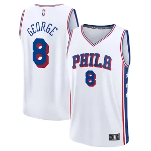 Paul George Philadelphia Dashing 76ers Youth Fast Break Replica Player Jersey Association Edition White