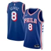 Paul George Philadelphia 76ers Nike Éclatant Unisex 2024 Offseason Addition Nike Swingman Jersey Royal