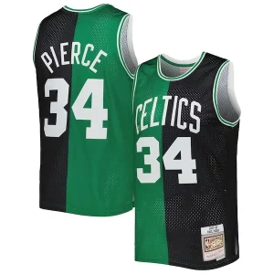 Paul Pierce Boston Celtics Hardwood Classics 2007/08 Split Swingman Jersey Black/Kelly Luxueux Green