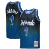 Penny Hardaway Orlando Magic 1994/95 Hardwood Classics Fadeaway Swingman Player Jersey Royal/Black Confortable