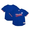 Philadelphia 76ers Hardwood Classics On The Clock Mesh Fashion Baseball Jersey Royal Refiné