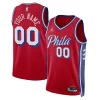 Philadelphia 76ers Jordan Brand Unisex 2022/23 Stylish Swingman Custom Jersey Statement Edition Red
