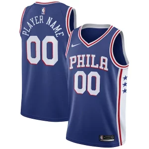 Philadelphia 76ers Nike 2020/21 Swingman Custom Jersey Icon Edition Royal Authentique