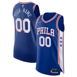 Philadelphia 76ers Nike Incontournable 2021/22 Diamond Authentic Custom Jersey Icon Edition Royal