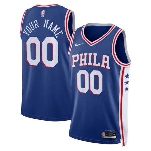 Philadelphia 76ers Nike Unisex 2022/23 Exquisite Swingman Custom Jersey Royal Icon Edition