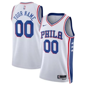 Philadelphia 76ers Nike Unisex 2022/23 Swingman Custom Jersey White Association Dashing Edition