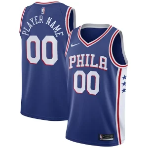 Philadelphia Refiné 76ers Nike Swingman Custom Jersey Blue Icon Edition