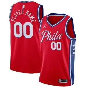 Philadelphia Stylish 76ers Jordan Brand Swingman Custom Jersey Statement Edition Red