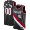 Portland Classique Trail Blazers Nike Swingman Custom Jersey Black Icon Edition