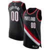 Portland Trail Blazers Nike 2021/22 Diamond Authentic Custom Refiné Jersey Icon Edition Black
