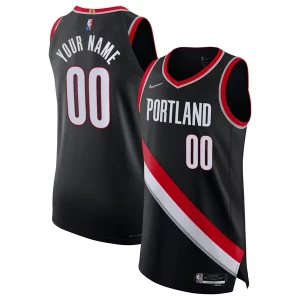 Portland Trail Blazers Nike 2021/22 Diamond Authentic Custom Refiné Jersey Icon Edition Black