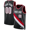 Portland Trail Blazers Nike Dashing 2021/22 Diamond Swingman Custom Jersey Icon Edition Black