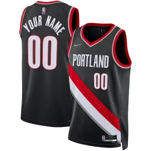 Portland Trail Blazers Nike Dashing 2021/22 Diamond Swingman Custom Jersey Icon Edition Black