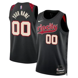 Portland Trail Blazers Nike Unisex 2023/24 Custom Charming Swingman Jersey Black City Edition