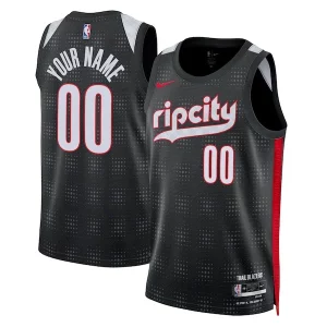 Portland Trail Blazers Nike Unisex 2024/25 Custom Swingman Jersey City Edition Black Notable