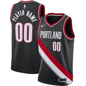 Portland Trail Blazers Vibrant Nike 2020/21 Swingman Custom Jersey Icon Edition Black