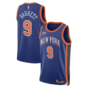 RJ Barrett New York Knicks Nike Confortable Unisex 2023/24 Swingman Jersey Blue City Edition